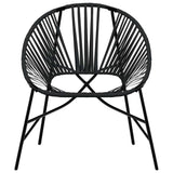 NNEVL Garden Egg Chair Black Poly Rattan