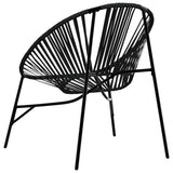 NNEVL Garden Egg Chair Black Poly Rattan