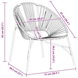 NNEVL Garden Egg Chair Black Poly Rattan