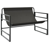NNEVL Garden Bench with Cushion Anthracite 113 cm Steel