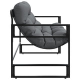NNEVL Garden Bench with Cushion Anthracite 113 cm Steel