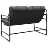 NNEVL Garden Bench with Cushion Anthracite 113 cm Steel