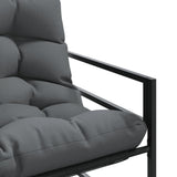 NNEVL Garden Bench with Cushion Anthracite 113 cm Steel