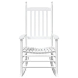 NNEVL Rocking Chairs with Curved Seats 2 pcs White Solid Wood Fir