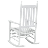 NNEVL Rocking Chairs with Curved Seats 2 pcs White Solid Wood Fir