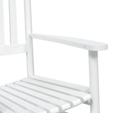 NNEVL Rocking Chairs with Curved Seats 2 pcs White Solid Wood Fir