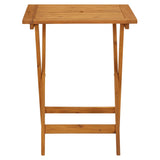 NNEVL 3 Piece Bistro Set Cream White Fabric and Solid Wood