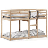 NNEVL Bunk Bed without Mattress 92x187 cm Single Solid Wood Pine