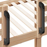 NNEVL Bunk Bed without Mattress 92x187 cm Single Solid Wood Pine