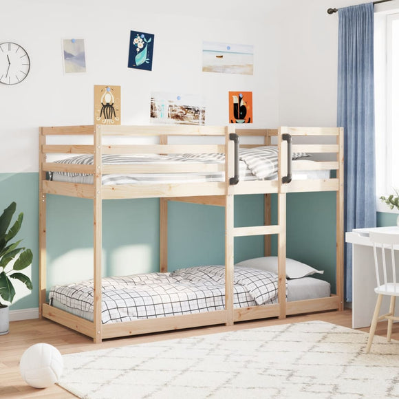 NNEVL Bunk Bed without Mattress 92x187 cm Single Solid Wood Pine