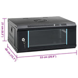 NNEVL 4U Wall Mounted Network Cabinet 19" IP20 53x40x21 cm