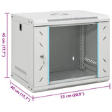 NNEVL 9U Wall Mounted Network Cabinet 19" IP20 53x40x45 cm
