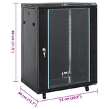NNEVL 15U Network Cabinet with Swivel Feet 19" IP20 53x40x80 cm