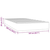 NNEVL Pocket Spring Bed Mattress Black 106x203x20 cm King Single Size Velvet