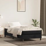 NNEVL Pocket Spring Bed Mattress Black 106x203x20 cm King Single Size Velvet