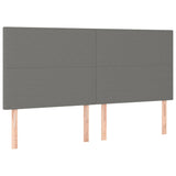 NNEVL Bed Frame without Mattress Dark Grey 152x203 cm Queen Fabric