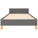 NNEVL Bed Frame without Mattress Dark Grey 107x203 cm King Single Size Fabric