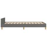 NNEVL Bed Frame without Mattress Dark Grey 107x203 cm King Single Size Fabric