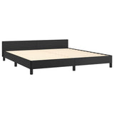 NNEVL Bed Frame without Mattress Black 152x203 cm Queen Faux Leather