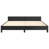 NNEVL Bed Frame without Mattress Black 152x203 cm Queen Faux Leather