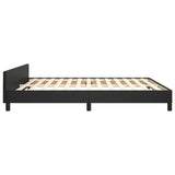 NNEVL Bed Frame without Mattress Black 152x203 cm Queen Faux Leather