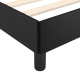 NNEVL Bed Frame without Mattress Black 152x203 cm Queen Faux Leather