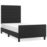 NNEVL Bed Frame without Mattress Black 107x203 cm King Single Size Velvet