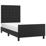 NNEVL Bed Frame without Mattress Black 107x203 cm King Single Size Velvet