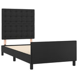 NNEVL Bed Frame without Mattress Black 107x203 cm King Single Size Velvet