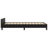 NNEVL Bed Frame without Mattress Black 107x203 cm King Single Size Velvet
