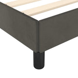 NNEVL Bed Frame without Mattress Dark Grey 152x203 cm Queen Velvet