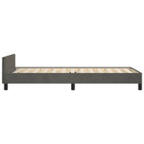 NNEVL Bed Frame without Mattress Dark Grey 107x203 cm King Single Size Velvet