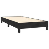NNEVL Box Spring Bed with Mattress Black 106x203 cm King Single Size Velvet