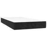 NNEVL Box Spring Bed with Mattress Black 106x203 cm King Single Size Velvet