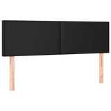 NNEVL Box Spring Bed with Mattress&LED Black 153x203 cm Queen Size Faux Leather