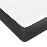 NNEVL Box Spring Bed with Mattress&LED Black 153x203 cm Queen Size Faux Leather