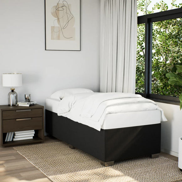 NNEVL Bed Frame without Mattress Black 90x190 cm Fabric