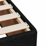NNEVL Bed Frame without Mattress Black King Single Fabric