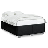 NNEVL Bed Frame without Mattress Black Double Fabric