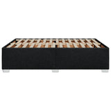 NNEVL Bed Frame without Mattress Black Double Fabric