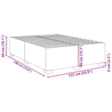 NNEVL Bed Frame without Mattress Black Double Fabric