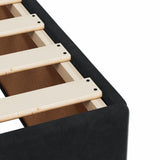 NNEVL Bed Frame without Mattress Black King Single Velvet