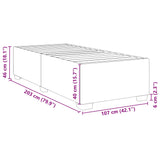 NNEVL Bed Frame without Mattress Black King Single Velvet