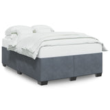 NNEVL Bed Frame without Mattress Dark Grey Queen Velvet