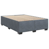 NNEVL Bed Frame without Mattress Dark Grey Queen Velvet