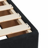 NNEVL Bed Frame without Mattress Black Queen Velvet