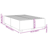 NNEVL Bed Frame without Mattress Black Queen Velvet