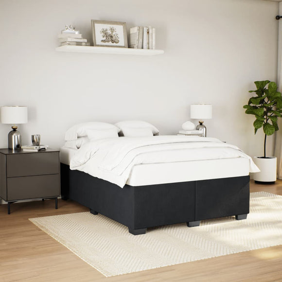 NNEVL Bed Frame without Mattress Black Queen Velvet