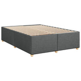 NNEVL Bed Frame without Mattress Dark Grey Queen Fabric