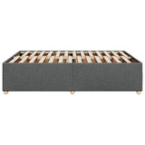 NNEVL Bed Frame without Mattress Dark Grey Queen Fabric